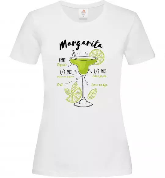 Женская футболка Margarita коктейль Белый фото