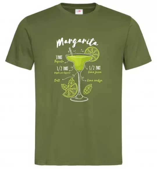 Чоловіча футболка Margarita коктейль Оливковий фото