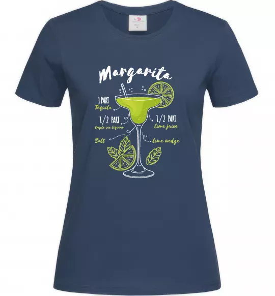 Женская футболка Margarita коктейль Темно-синий фото
