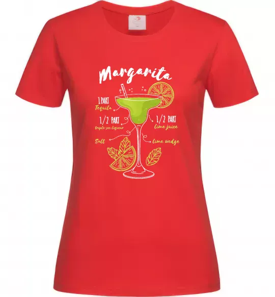 Женская футболка Margarita коктейль Красный фото