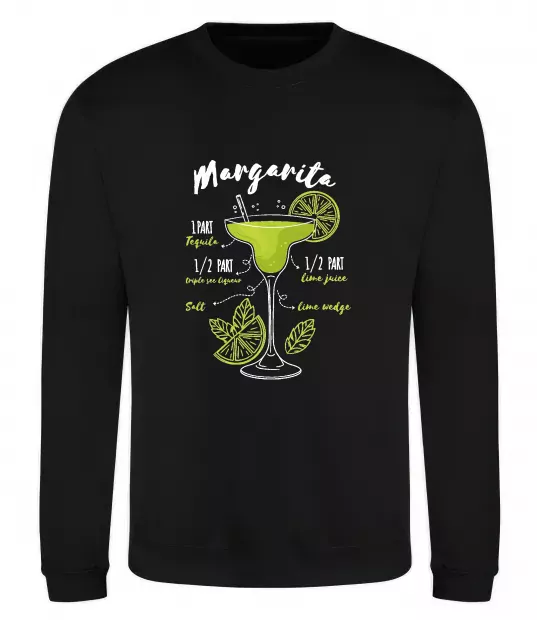 Світшот Margarita коктейль Чорний фото