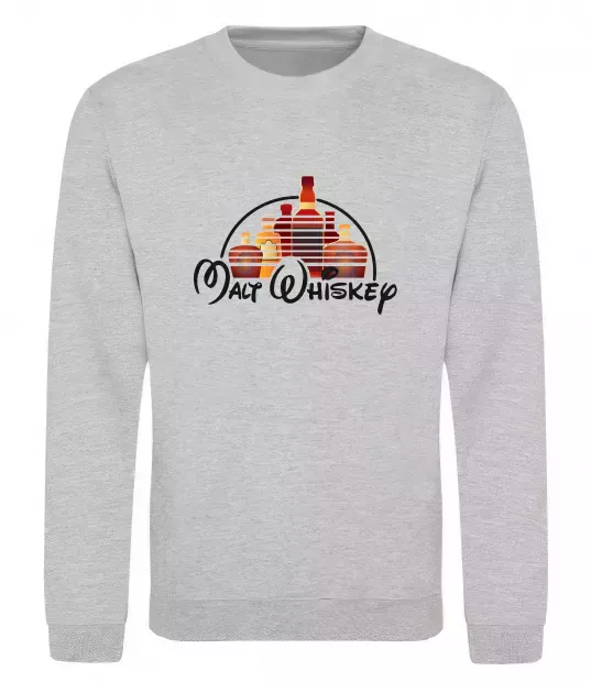 Свитшот Malt Whiskey Серый меланж фото