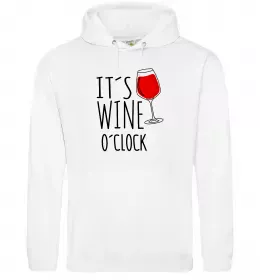 Мужская толстовка (худи) It`s wine o`clock Белый фото