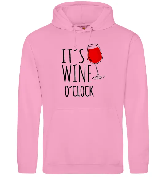 Женская толстовка (худи) It`s wine o`clock Розовый фото