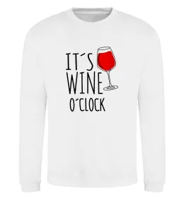 Свитшот It`s wine o`clock Белый фото