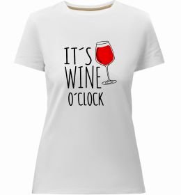 Женская премиум футболка It`s wine o`clock