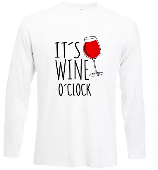 Лонгслив It`s wine o`clock Белый фото