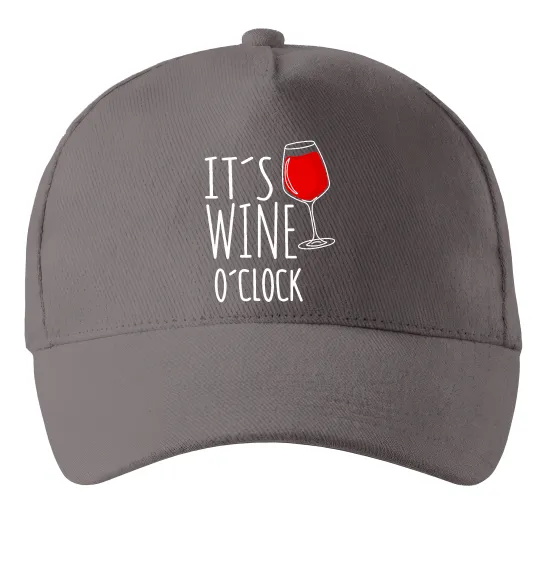 Кепка It`s wine o`clock Сірий фото