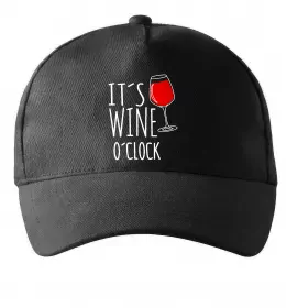 Кепка It`s wine o`clock Черный фото