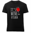 Мужская премиум футболка It`s wine o`clock Черный фото