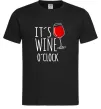 Мужская футболка It`s wine o`clock Черный Мужская футболка It`s wine o`clock Черный фото
