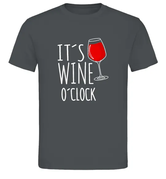 Мужская футболка It`s wine o`clock Графит фото