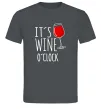 Мужская футболка It`s wine o`clock Графит Мужская футболка It`s wine o`clock Графит фото