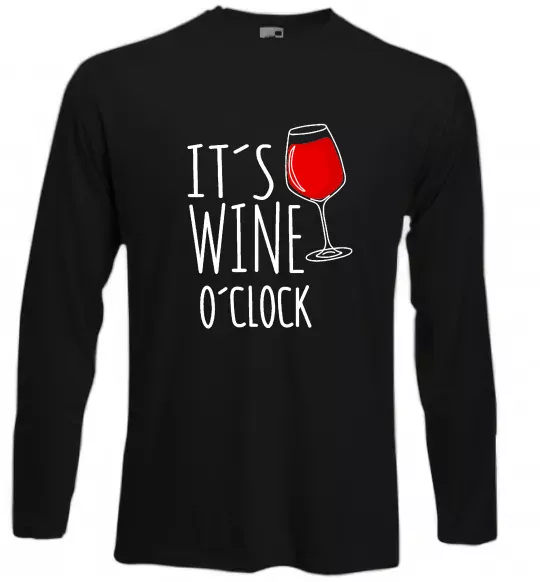 Лонгслив It`s wine o`clock Черный фото