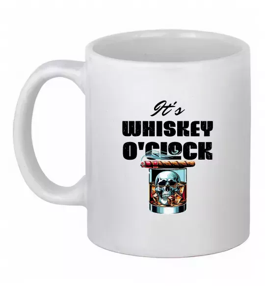 Чашка керамічна Whiskey o`clock Білий фото