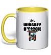 Чашка с цветной ручкой Whiskey o`clock Лимонный фото
