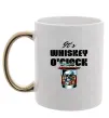 Чашка з кольоровою ручкою Whiskey o`clock Золото фото