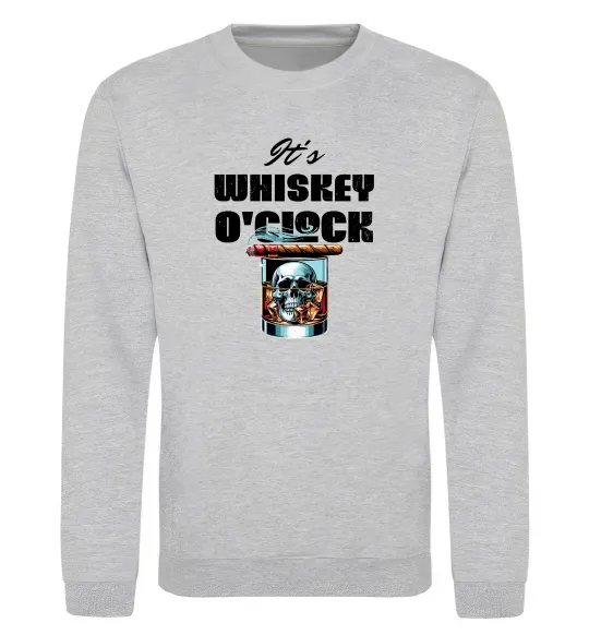 Свитшот Whiskey o`clock Серый меланж фото