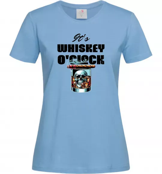 Жіноча футболка Whiskey o`clock Блакитний фото