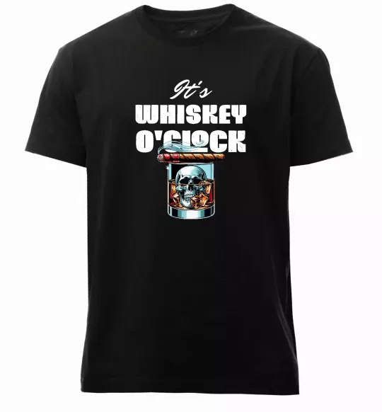 Мужская премиум футболка Whiskey o`clock Черный фото