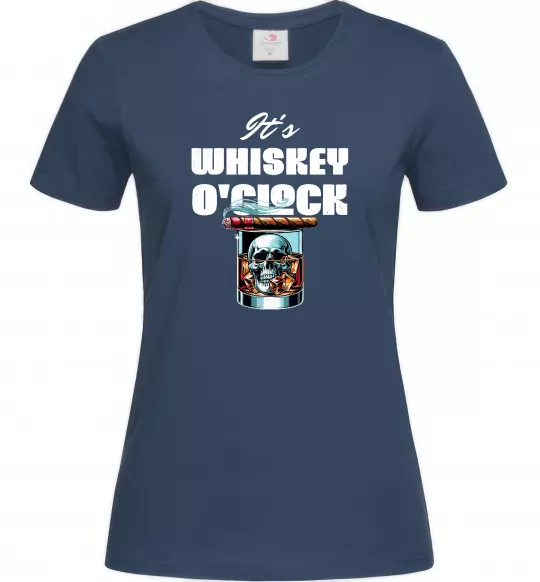 Жіноча футболка Whiskey o`clock Темно-синій фото