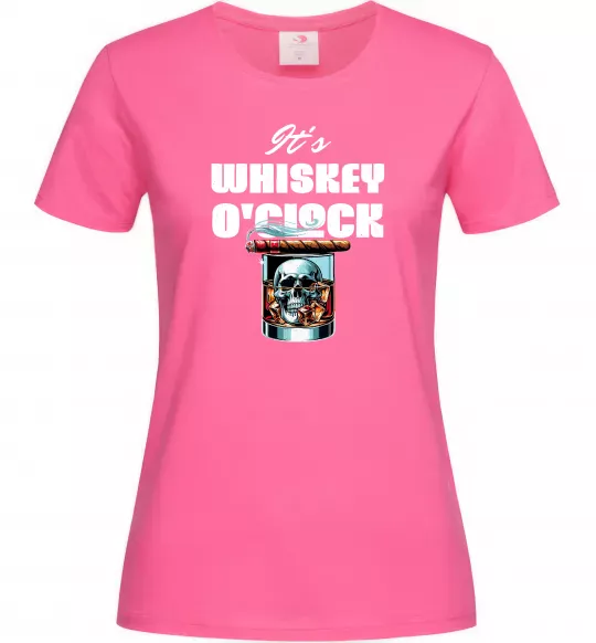 Жіноча футболка Whiskey o`clock Яскраво-рожевий фото