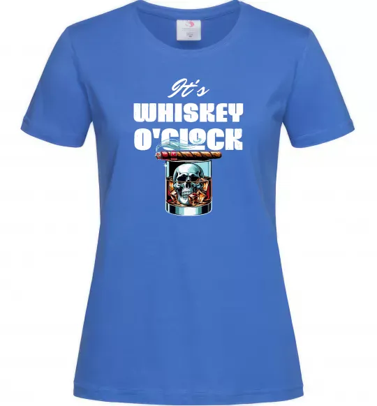Жіноча футболка Whiskey o`clock Яскраво-синій фото