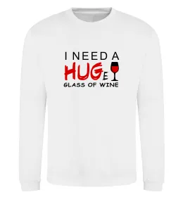 Свитшот Huge glass of wine Белый фото