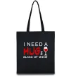 Эко-сумка Huge glass of wine Черный Эко-сумка Huge glass of wine Черный фото