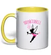 Чашка з кольоровою ручкою Drinkerbell Лимонний Чашка з кольоровою ручкою Drinkerbell Лимонний фото