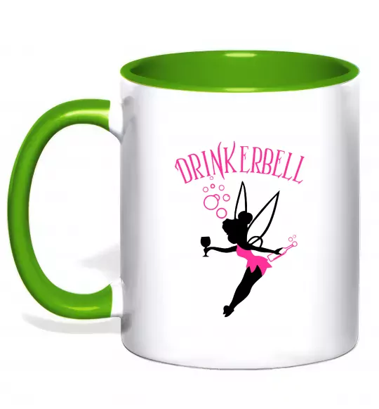 Чашка с цветной ручкой Drinkerbell Зеленый фото