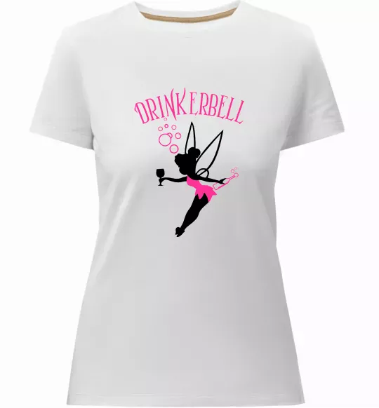 Жіноча преміум футболка Drinkerbell Білий фото