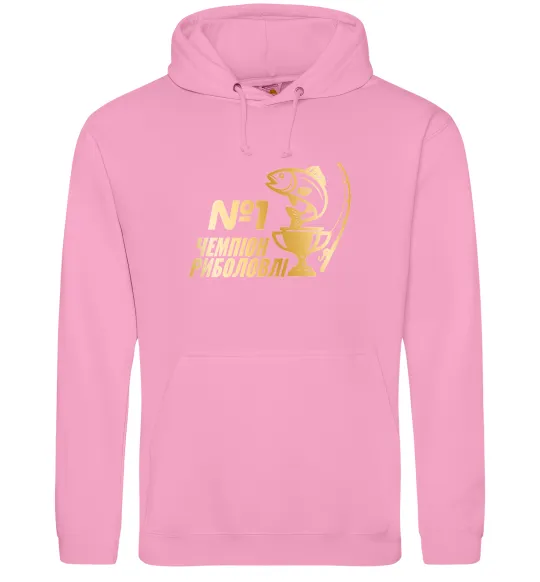 Мужская толстовка (худи) Чемпіон риболовлі Розовый фото