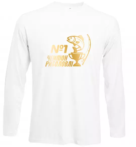 Лонгслів Чемпіон риболовлі Білий фото
