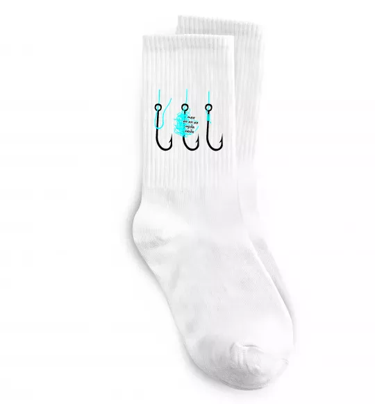 Носки Схема вузла на гачок Белый фото