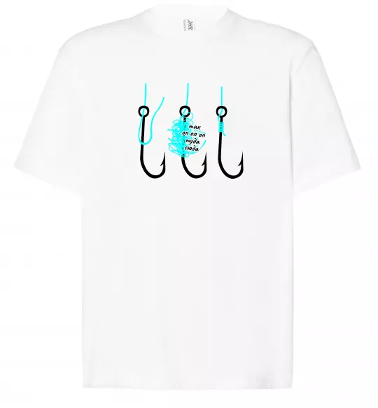 Футболка Оверсайз Схема вузла на гачок Белый фото