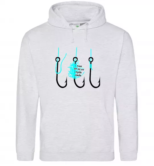 Жіноча толстовка (худі) Схема вузла на гачок Сірий меланж фото