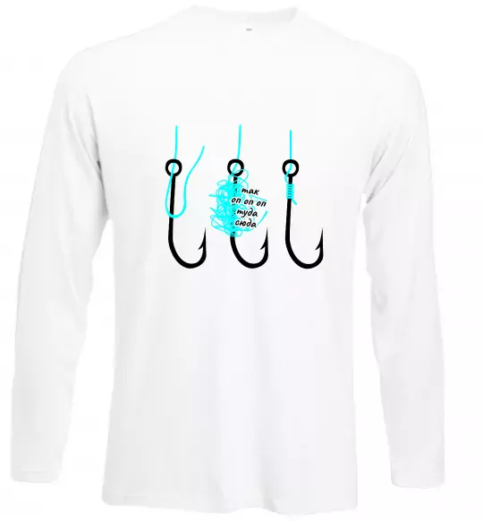 Лонгслів Схема вузла на гачок Білий фото