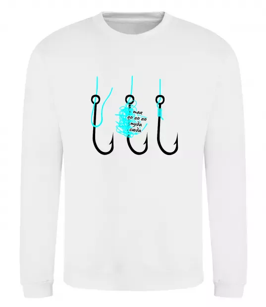 Свитшот Схема вузла на гачок Белый фото