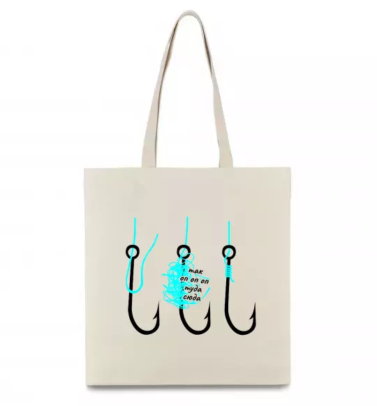 Еко-сумка Схема вузла на гачок Бежевий фото