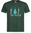 Чоловіча футболка Схема вузла на гачок Темно-зелений фото
