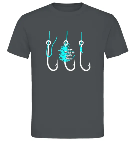 Чоловіча футболка Схема вузла на гачок Графіт фото