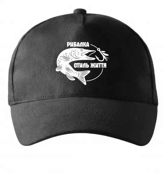 Кепка Рибалка стиль життя Черный фото