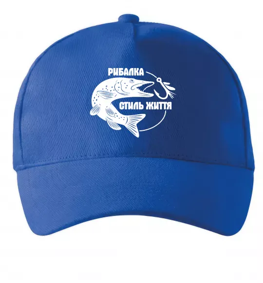 Кепка Рибалка стиль життя Ярко-синий фото