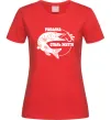 Жіноча футболка Рибалка стиль життя Червоний фото