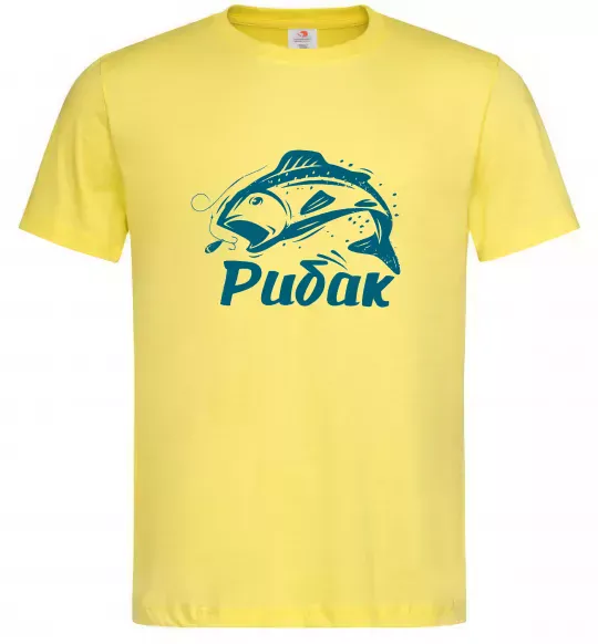 Чоловіча футболка Рибак Лимонний фото