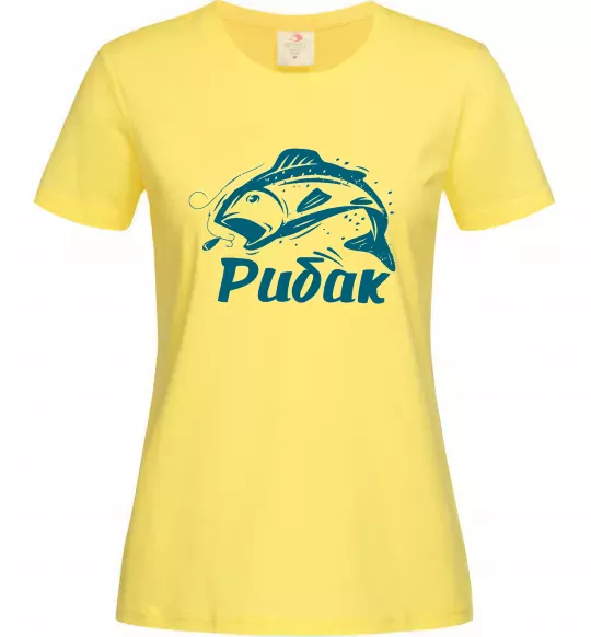 Жіноча футболка Рибак Лимонний фото