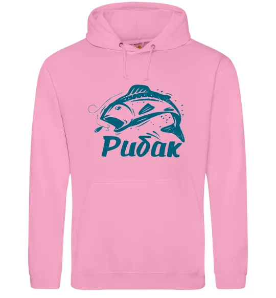 Мужская толстовка (худи) Рибак Розовый фото