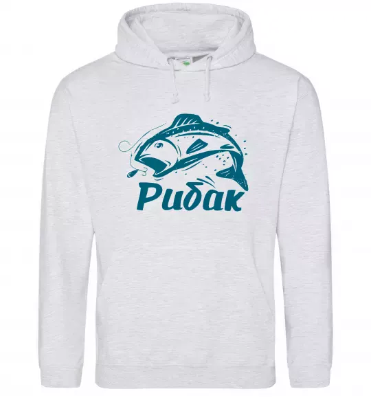 Жіноча толстовка (худі) Рибак Сірий меланж фото