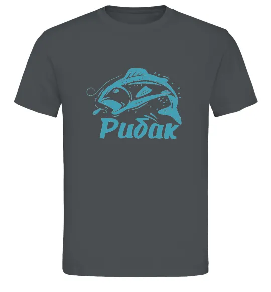 Чоловіча футболка Рибак Графіт фото